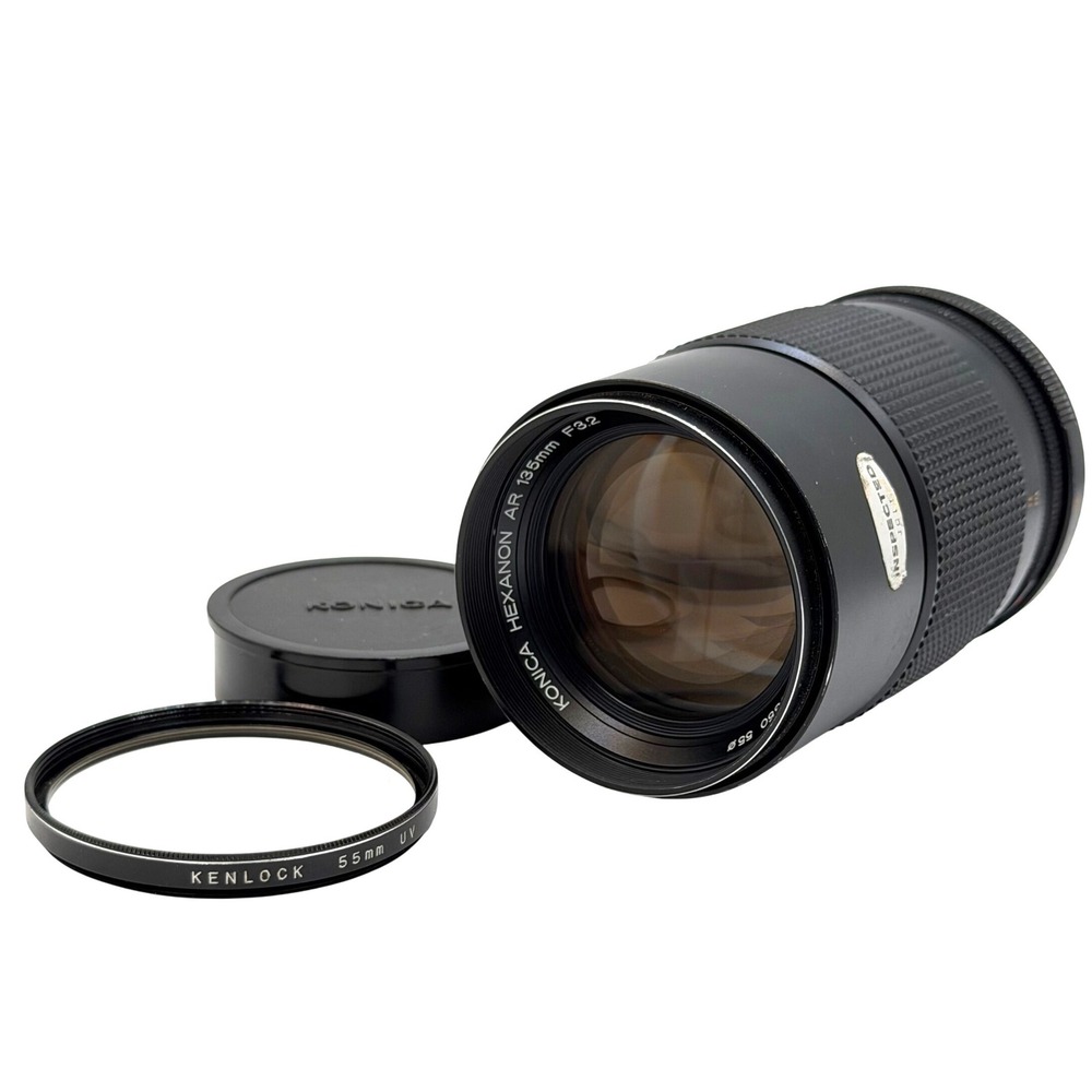 Konica Hexanon AR 135mm F3.2 Manual Focus Telephoto Lens with Kenlock UV Filter